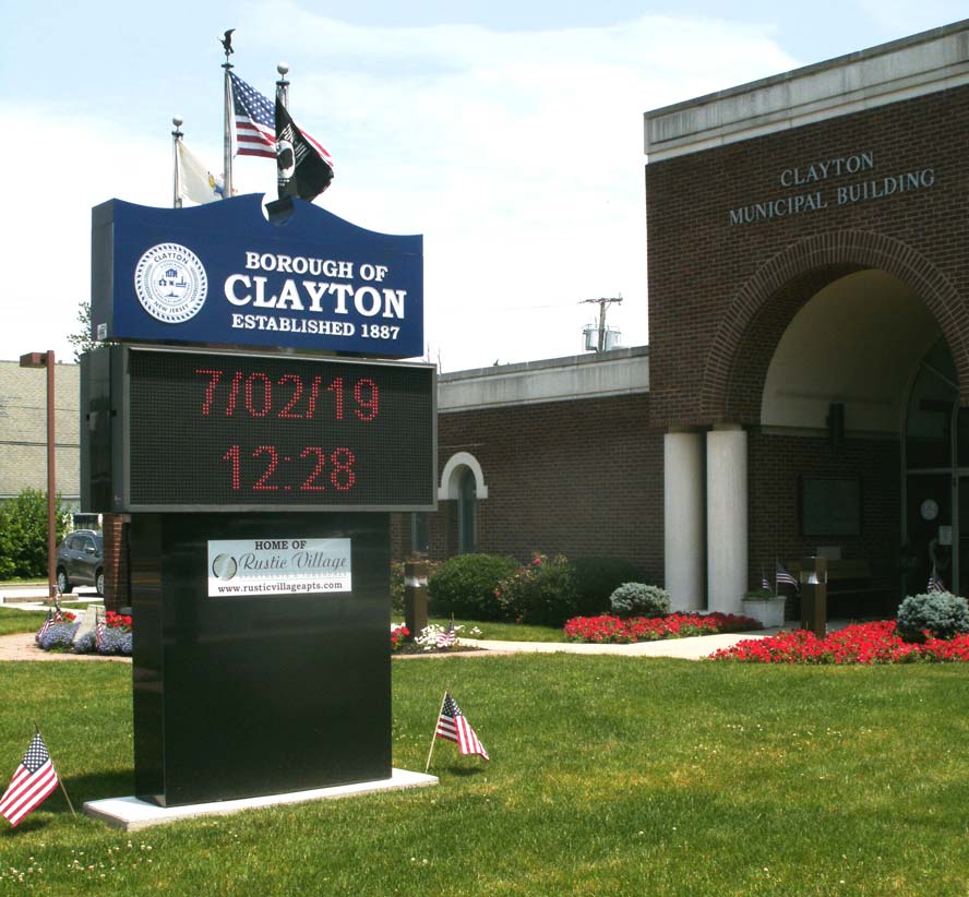 Clayton Borough LED sign